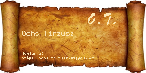 Ochs Tirzusz névjegykártya